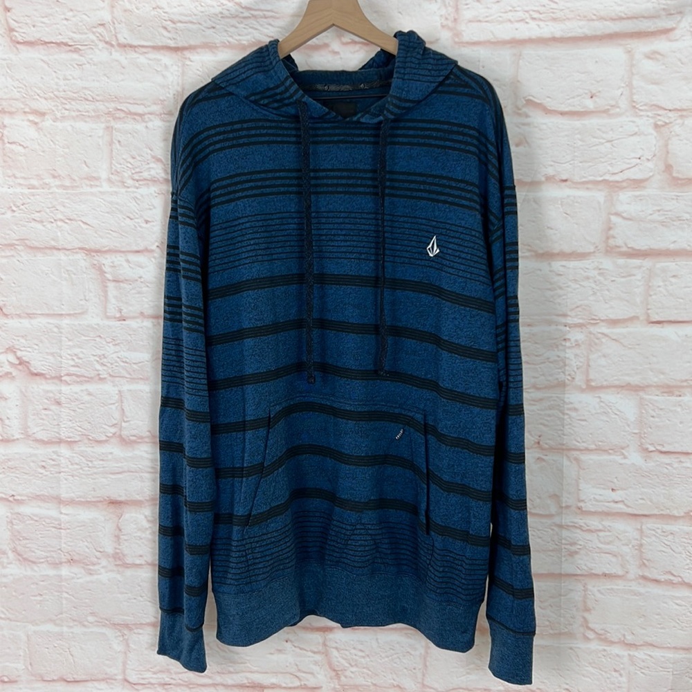 NWOT Volcom Stripe Pullover Hoodie Sweatshirt Sz XL